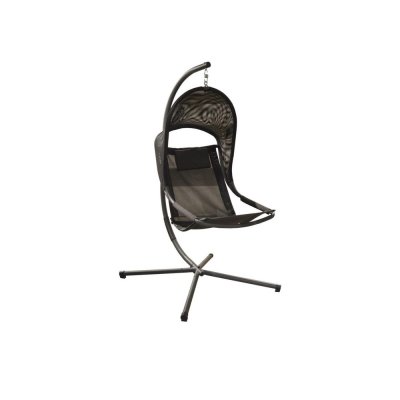 PROLOISIRS Fauteuil suspendu Enya en Acier avec assise en TPEP - grey/noir