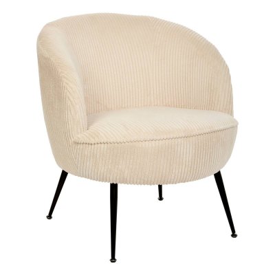 ATMOSPHERA Fauteuil Tildae En Tissu Creme C&ocirc;tel&eacute; L69xl63xh71 Cm - 