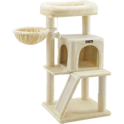 FEANDREA  - Arbre &agrave; Chat, Tour de Jeux, Grand Plate-Forme, Beige PCT51M