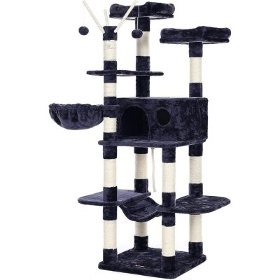 FEANDREA  Arbre &agrave; Chat XXL, Tour de Jeux 164 cm, Gris Anthracite