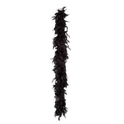 BOLAND Feather Boa, 180 cm, Black, Dressing-Up, Carnival (D&eacute;guisement)