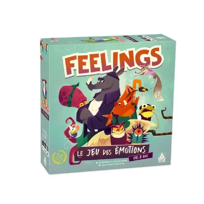 ACT IN GAMES Feelings Jeu De Soci&eacute;t&eacute; Carton Vert Menthe Bo&icirc;te Carr&eacute;e 