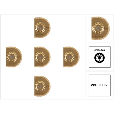 FEIN  Lame &agrave; concr&eacute;tion carbure SL &Oslash; 75 x 2,2 mm, 5 Pce - 63502118230
