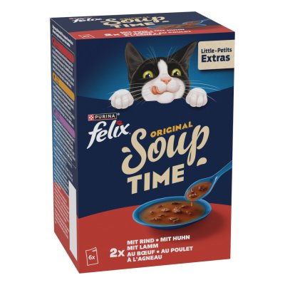 FELIX  Soup 6 x 48 g pour chat - s&eacute;lection de la campagne