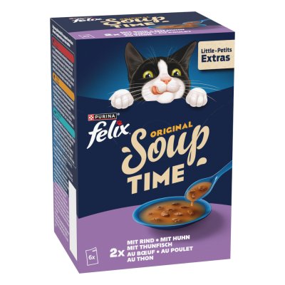 FELIX  Soup 6 x 48 g pour chat - s&eacute;lection mixte