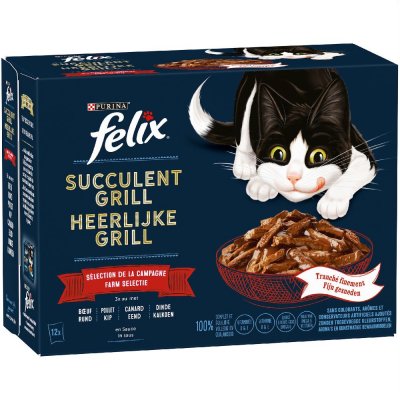 FELIX  Succulent Grill 24 x 80 g - s&eacute;lection de la campagne