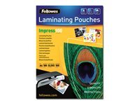 FELLOWES  A3 Glossy 100 Micron Laminating Pouch 100 Pack Blanc