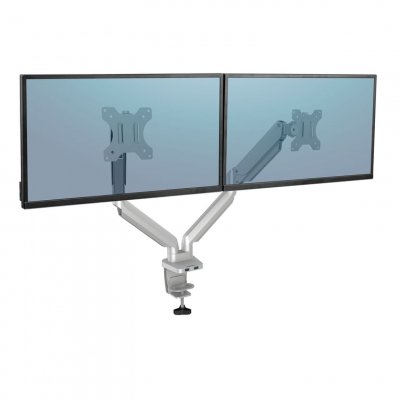 FELLOWES  Bras support &eacute;cran double articul&eacute; Platinum Series - Gris