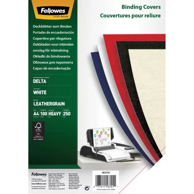 FELLOWES  Couverture Pour Reliure Delta, Texture De Cuir, A4,
