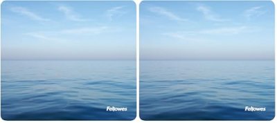 FELLOWES  Tapis de souris EARTH, motif: Oc&eacute;an, rectangulaire - Lot de 2