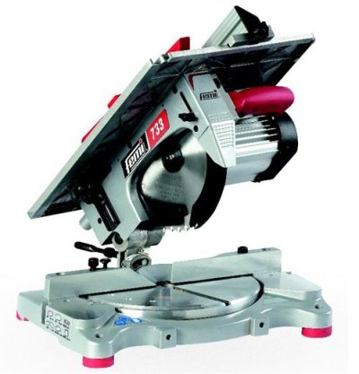 FEMI  - Scie &agrave; onglet bois &Oslash; 254mm 1300W + table de d&eacute;lignage (moteur &agrave; induction) - 733