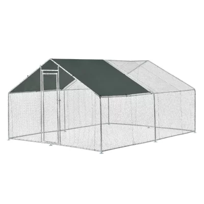 PRO.TEC Fence Voliere externe avec r&eacute;seau m&eacute;tallique et diverses mesures couverture Couleur : 3 x 4 x 2 m