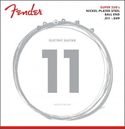 FENDER  250m Medium 11-49 - Jeu De Cordes Guitare &Eacute;lectrique