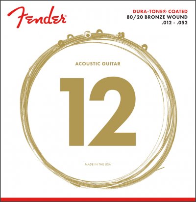 FENDER  Dura-Tone 880L 80/20 Coated 12-52 Jeux de cordes folk 012