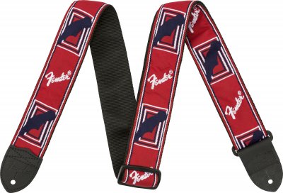 FENDER  Monogrammed Sangle De Guitare 2"" Bleu-Blanc-Rouge