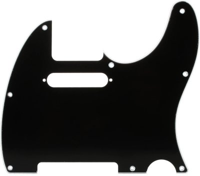 FENDER  Pickguard pour Telecaster de 8 trous Noir/Blanc/Noir 3 Plis