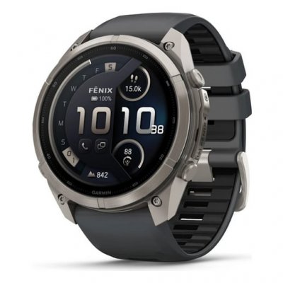 GARMIN Fenix 9 Pro InReach 51 mm Argent avec bracelet Noir