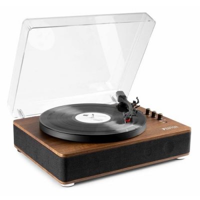 FENTON  RP162 - Platine vinyle r&eacute;tro hifi avec Bluetooth et haut-parleurs - Brun