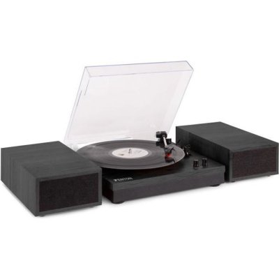 FENTON  RP165B - Platine vinyle st&eacute;r&eacute;o avec Bluetooth et haut-parleurs - Noir / Gris