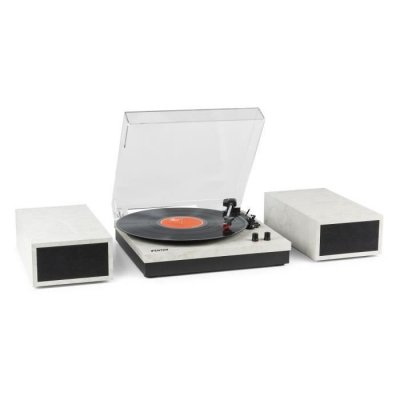 FENTON  RP165M - Platine vinyle avec 2 haut-parleurs int&eacute;gr&eacute;s &ndash; Marbre, technologie Bluetooth