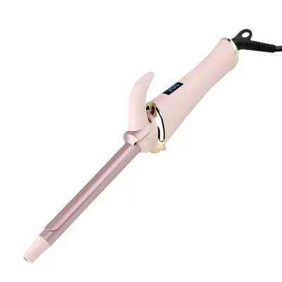 AVIZAR Fer A Boucler 13mm 35W avec Ecran LED Chauffe Rapide Jusqu'&agrave; 200&deg;C Rose