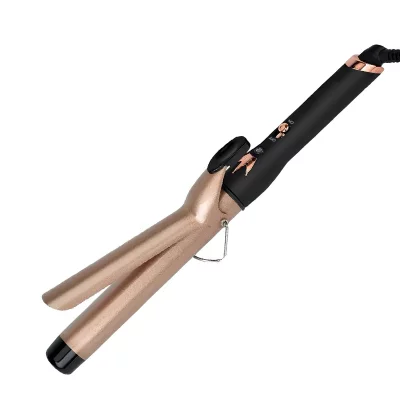 AVIZAR Fer &agrave; Boucler 32mm pour Boucles Larges 64W avec Chauffage Rapide PTC Noir / Or