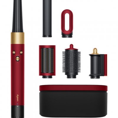 DYSON Fer &agrave; boucler  Airwrap i.d.&trade; Cheveux raides &agrave; ondul&eacute;s &eacute;dition St Valentin Velours rouge et or 
