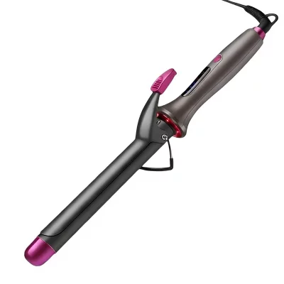 AVIZAR Fer &agrave; Boucler Ionique 60W avec Ecran Digital et R&eacute;glage Temp&eacute;rature Noir