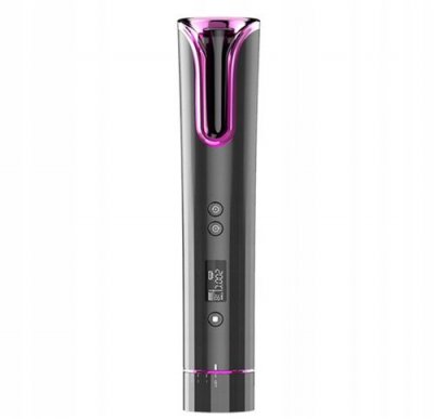  Fer &agrave; friser automatique intelligent sans fil LCD USB chargeant portable pour le voyage gris