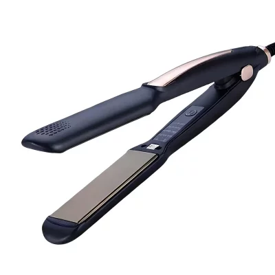 AVIZAR Fer &agrave; Lisser et &agrave; Boucler en C&eacute;ramique Tourmaline 40W avec Temp&eacute;rature R&eacute;glable Bleu marine