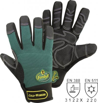 FerdyF. 1990&nbsp;Gants Mechanics Cold Worker Clarino&reg; en cuir synth&eacute;tique taille m (8)