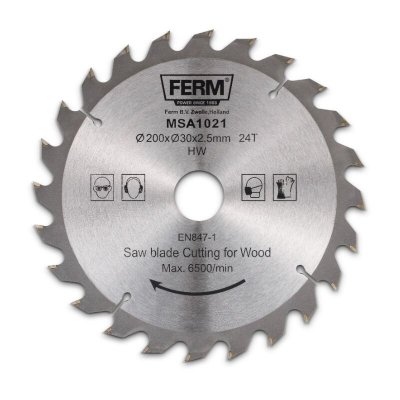 FERM  Lame de scie 200x30/16 24 dents - pour scie de table