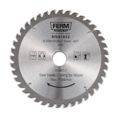 FERM  Lame de scie 200x30/16-40 dents - pour scie sur table