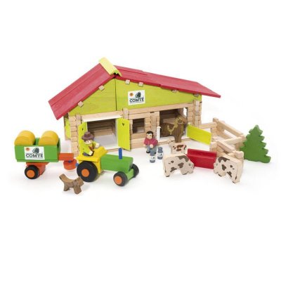JEUJURA Ferme jouet en bois 