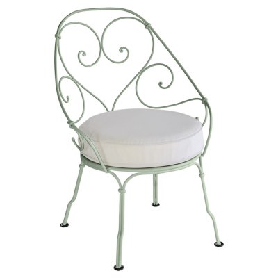 FERMOB  Fauteuil 1900 Cabriolet - 82 cactus mat - blanc gris&eacute;