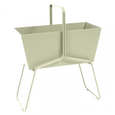 FERMOB  Jardini&egrave;re BASKET - 65 vert tilleul - 85 x 70 x 34 cm