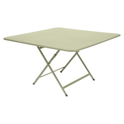 FERMOB  Table pliante CARACT&Egrave;RE - 65 vert tilleul - carr&eacute;, 128 x 128 cm