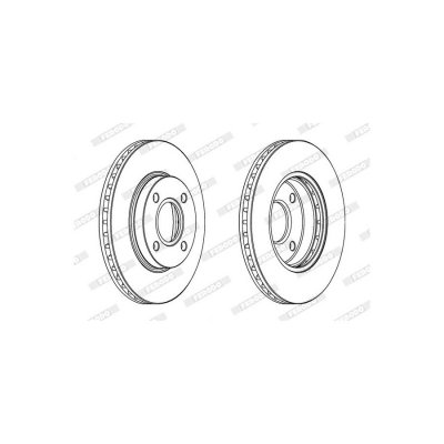 FERODO  Jeu de 2 disques de frein DDF364 FORD MONDEO