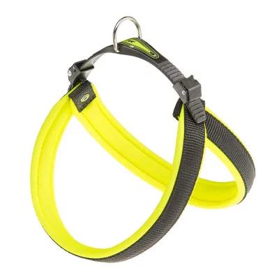 FERPLAST  Agila Fluo 4 Harnais Chien A=b 44 X 52 cm 20 mm Jaune