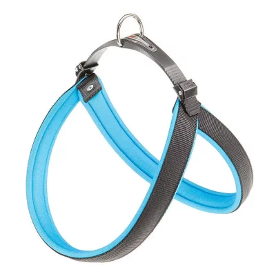 FERPLAST  Agila Fluo 8 Harnais pour Chien Bleu 69 cm x 77 cm x 30 mm