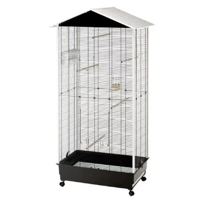 FERPLAST  Cage &agrave; oiseaux et voli&egrave;re avec toit Nota Plastique 56115423