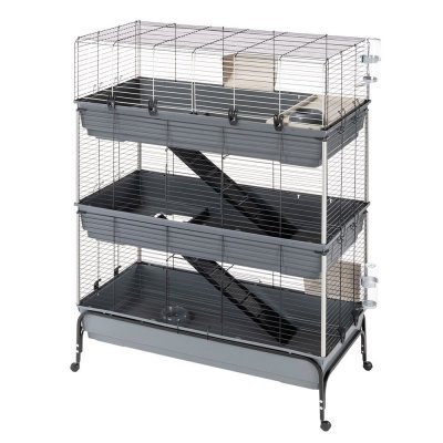 FERPLAST  Clapier Rabbit 120 Tris Avec Support 118x58x166 Cm Gris