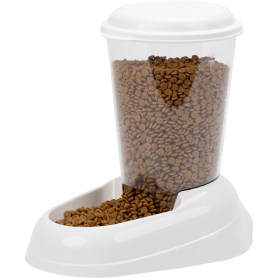 FERPLAST  Distributeur croquettes Zenith 3L en plastique - 29,2x20,2x28,8 - Blanc - Chien et chat
