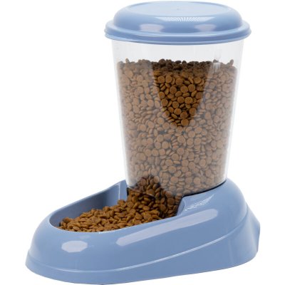 FERPLAST  Distributeur croquettes Zenith 3L en plastique - 29,2x20,2x28,8 - Bleu - Chien et chat
