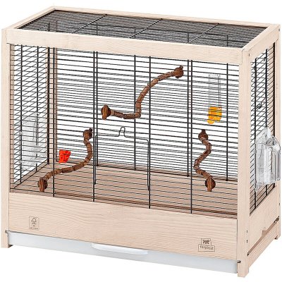 FERPLAST  Giulietta 4 Cage Oiseau en Bois 57 X 30 X 50 cm Noir