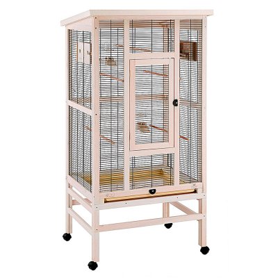FERPLAST  Wilma Voli&egrave;re en Bois Beige pour Oiseaux 83 x 67 x 158,5 cm