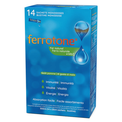 FERROTONE  Fer Naturel + Vitamine C 14x25ml