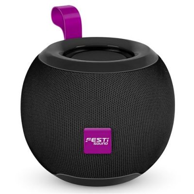 GENERIQUE Festi One Enceinte Bluetooth Autonome sur Batterie BT 5.0 / Carte Micro-SD/USB/FM - Coloris Noir