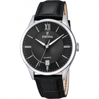 FESTINA  Hommes Analogique Quartz Montre avec Bracelet en Cuir F20426/3