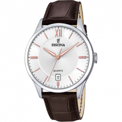 FESTINA  Hommes Analogique Quartz Montre avec Bracelet en Cuir F20426/4